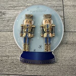 True to Form Nutcracker Earrings Holiday Christmas Festive Rhinestone Dangle New